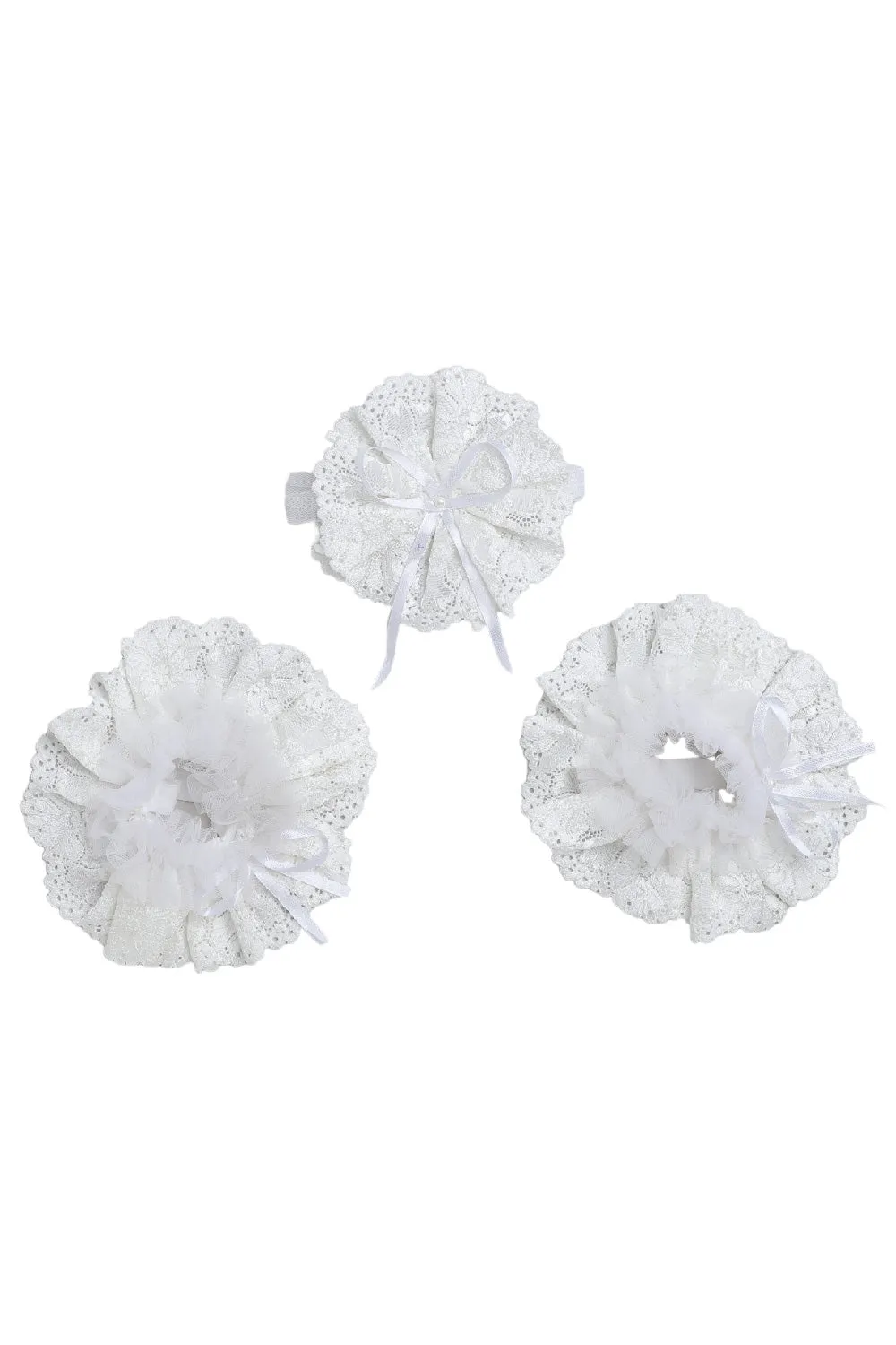 Beige Frilled Slip-Ons With Hairband