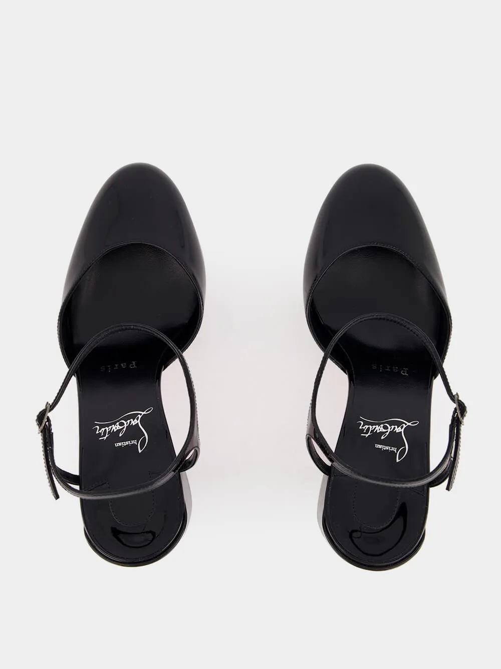 Black Jane Patent Leather Pumps
