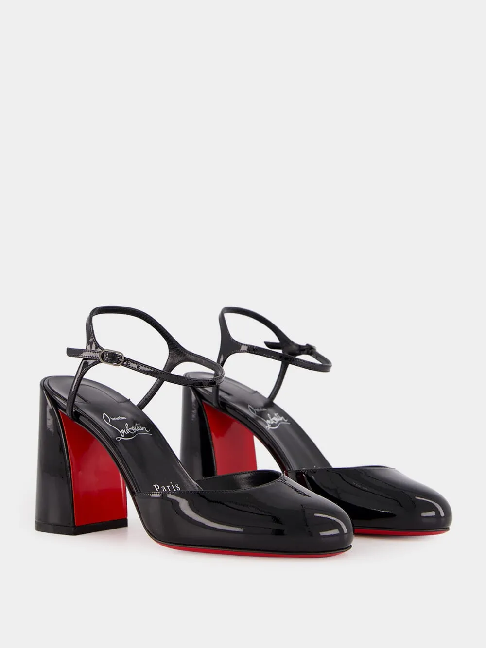 Black Jane Patent Leather Pumps