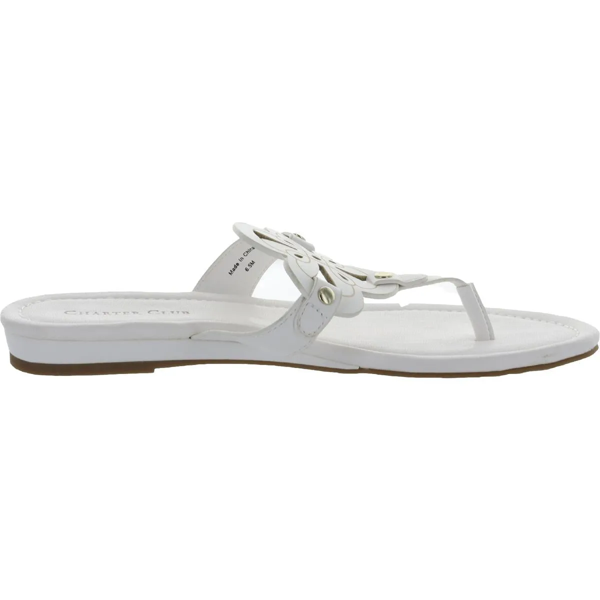 Charter Club Womens Ozella Laser Cut Slip On Flats