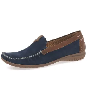 Gabor Slip On Shoe 46.090.46 Blue/Whiskey