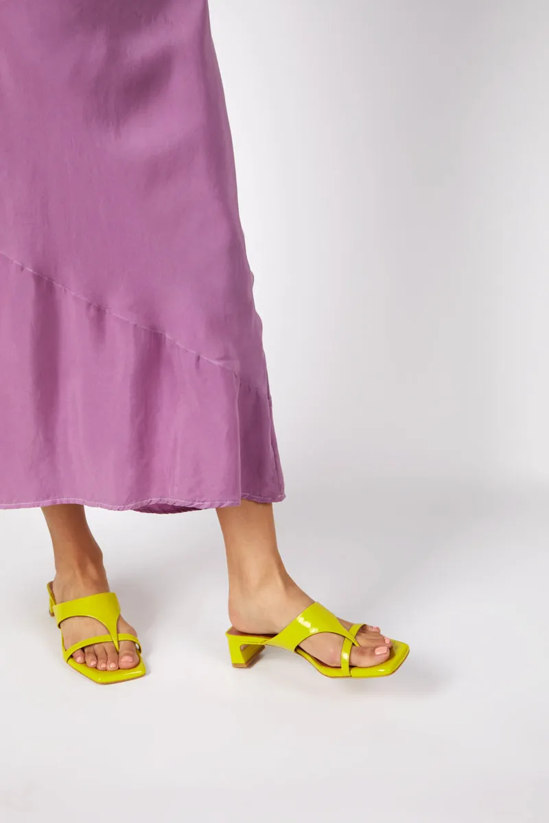 Intentionally Blank Flume Block Heeled Sandal in Mustard