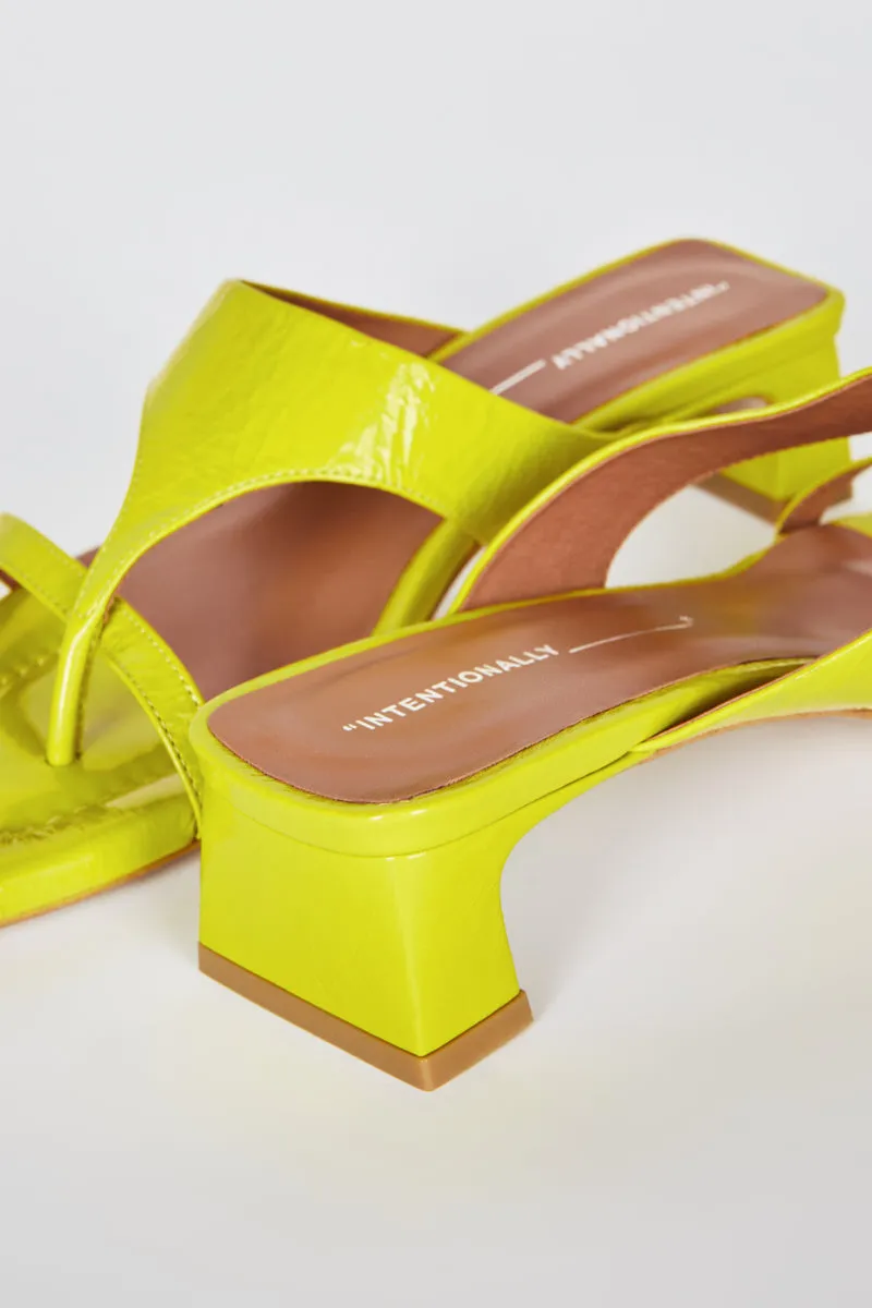 Intentionally Blank Flume Block Heeled Sandal in Mustard