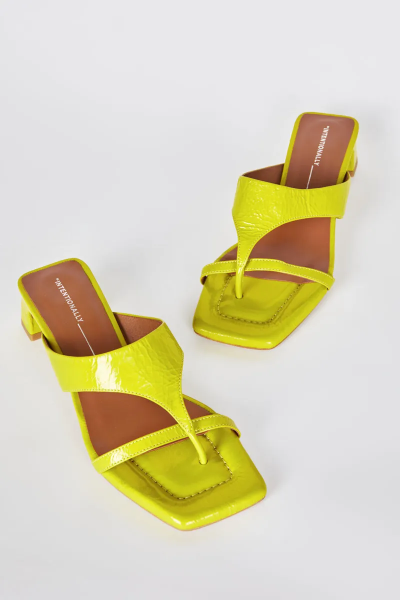 Intentionally Blank Flume Block Heeled Sandal in Mustard