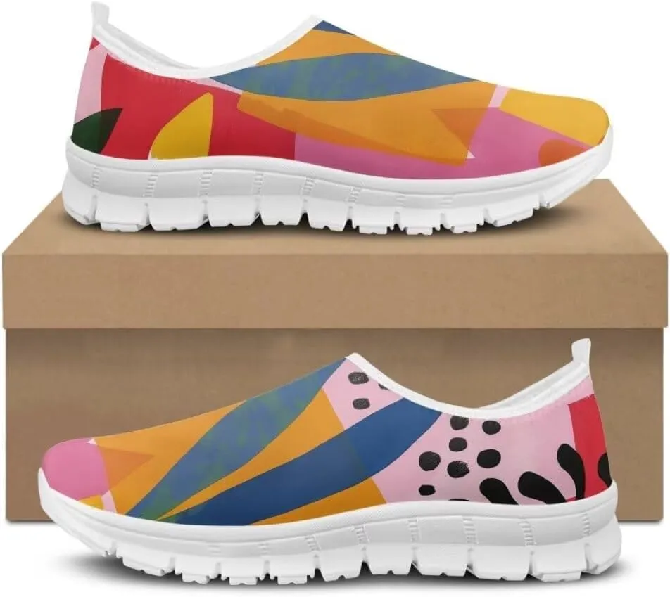 Jeiento Comfy Casual Shoes for Women Lightweight Time Off Sneaker Slip-On Loafers Causal Travel Walking Flat Shoes Jogging Shoes