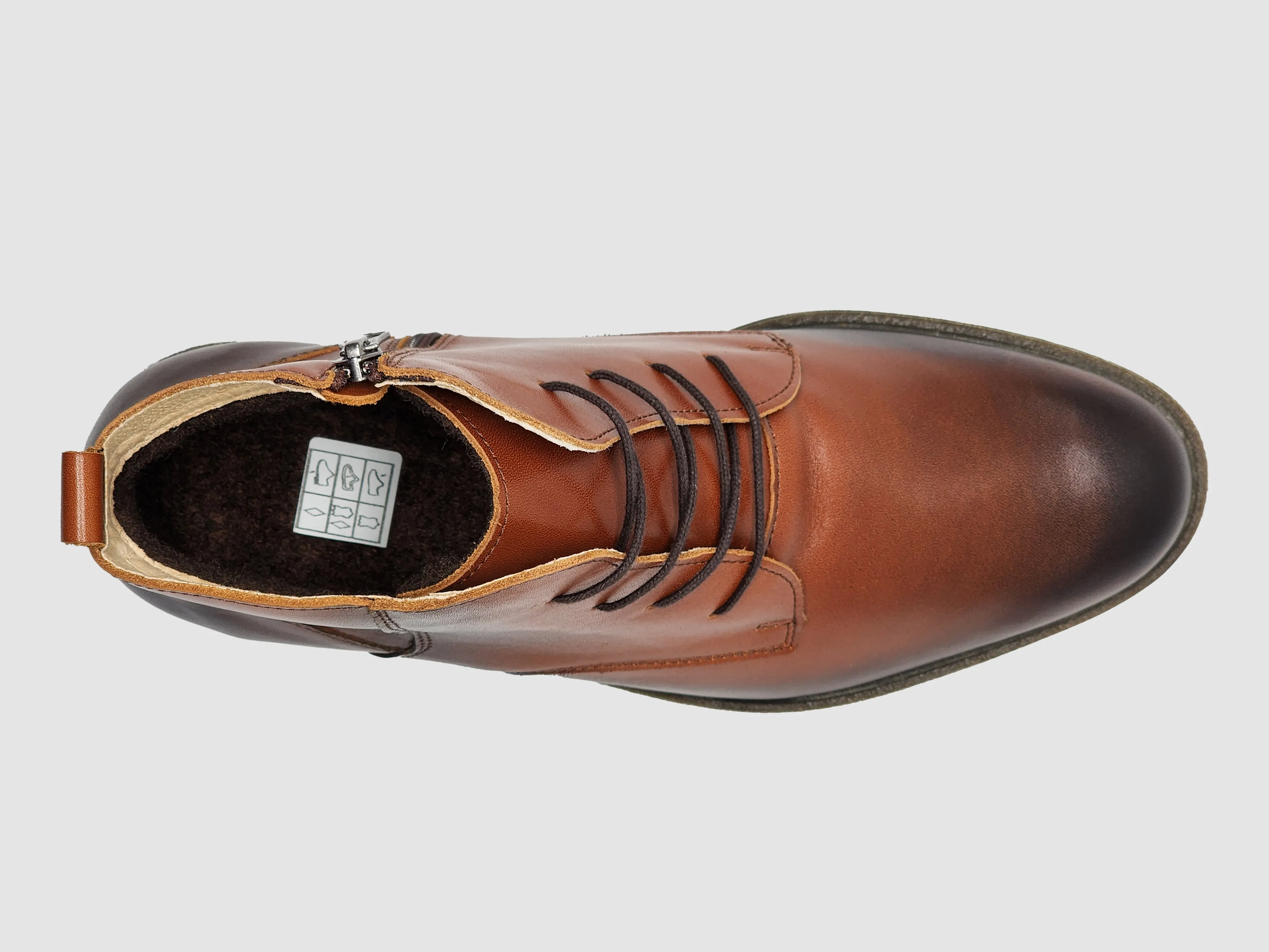 Men's Chukka Zip-Up Leather Boots - Brown