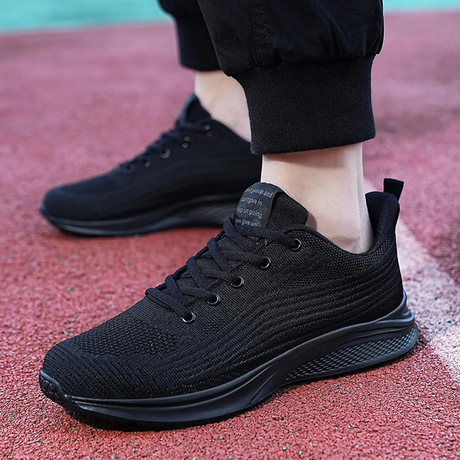 Men's Running Shoes Casual Walking Shoes Fashion Sneakers Mesh Workout Sports Shoes Lightweight Breathable Work Shoes