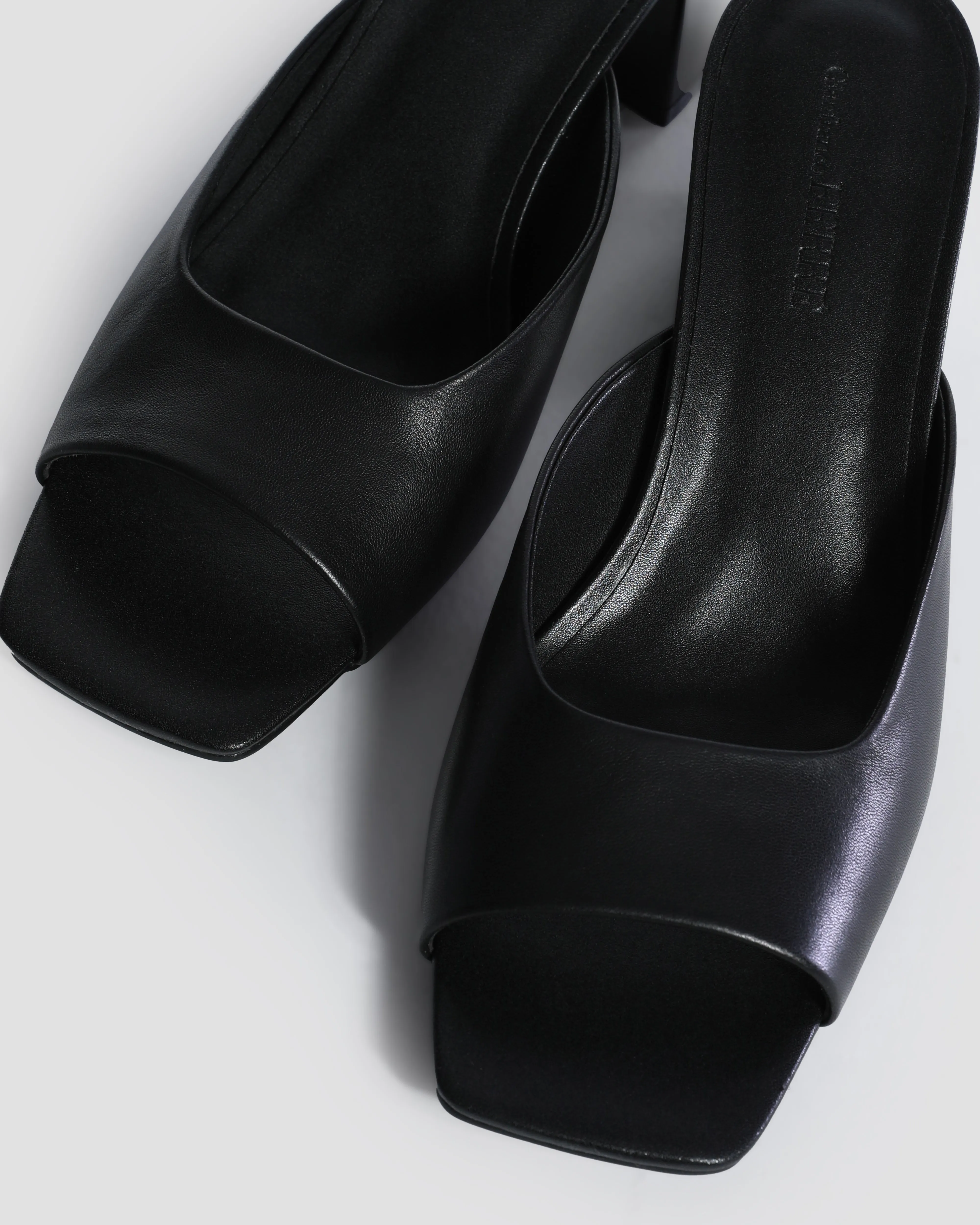 Monogram Embossed Block Heels