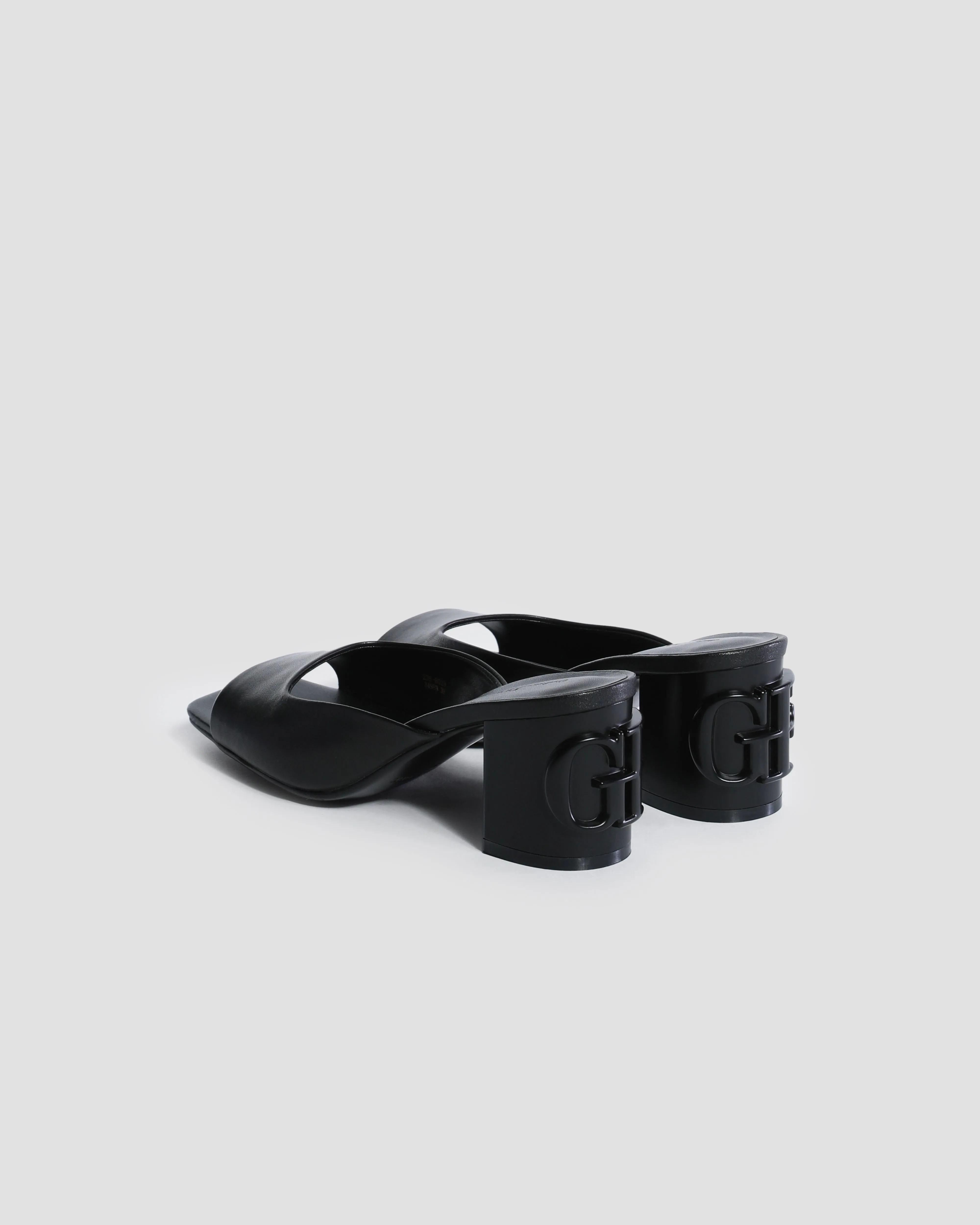 Monogram Embossed Block Heels