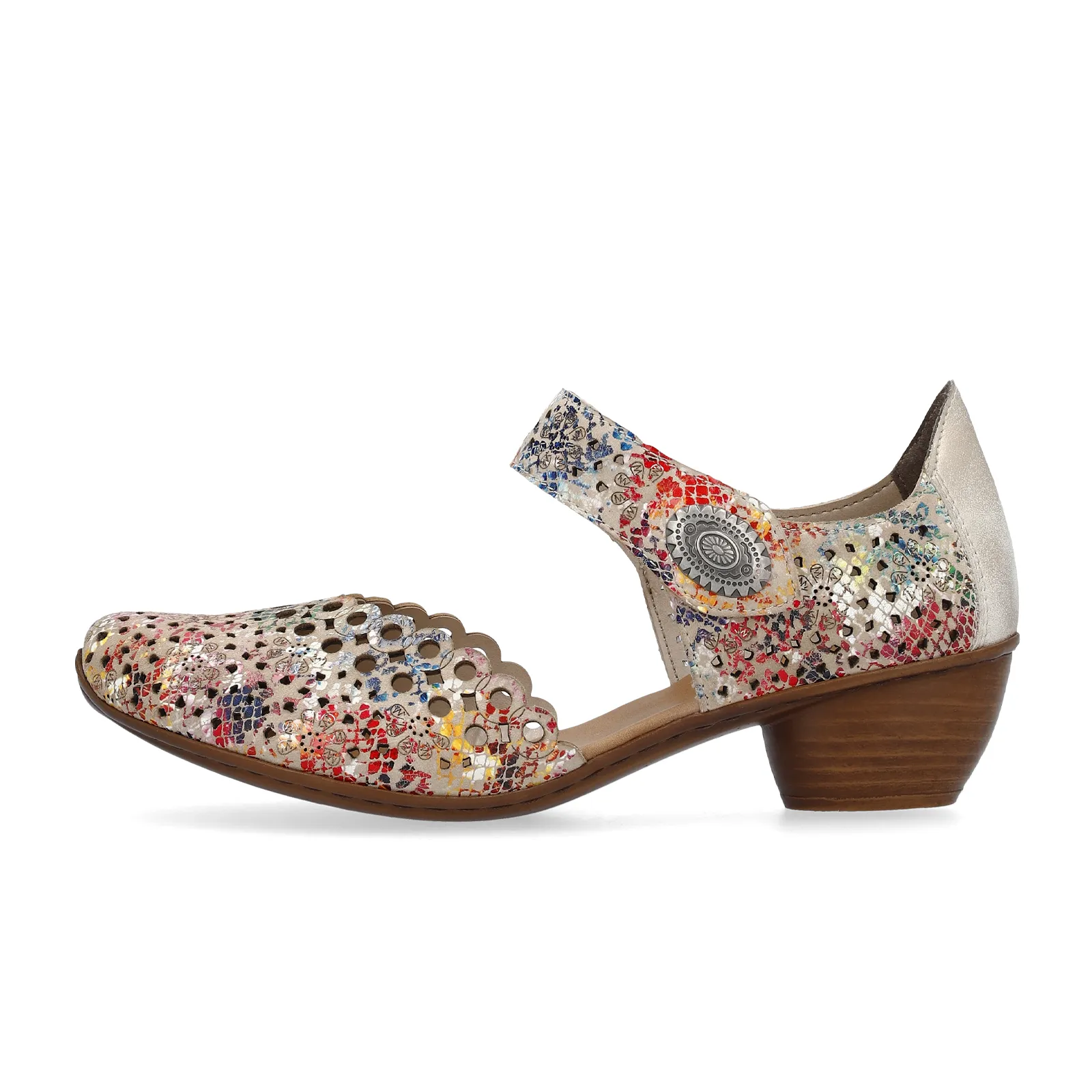 Rieker Mirjam 43753-91 Heeled Sandal (Women) - Beige Multi
