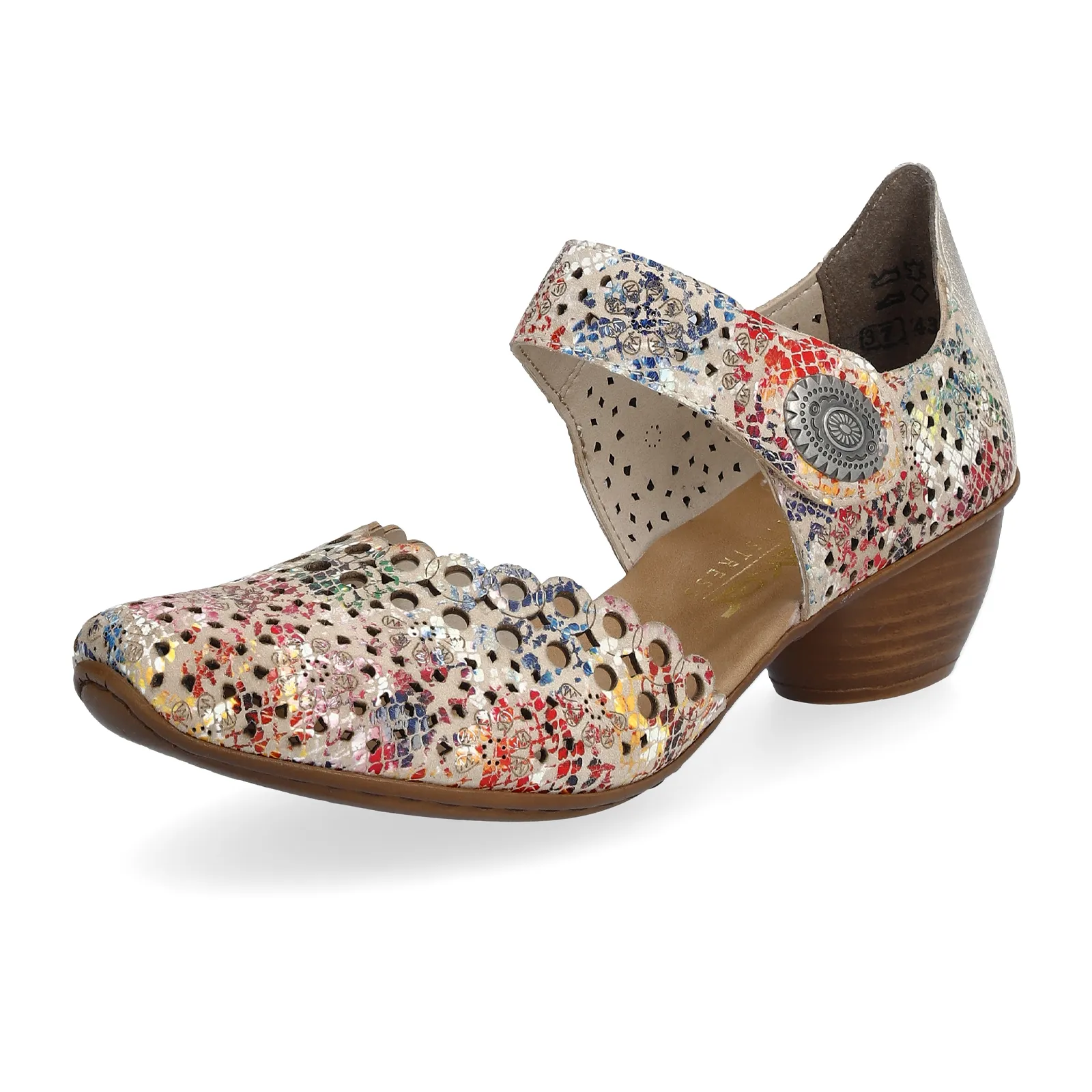 Rieker Mirjam 43753-91 Heeled Sandal (Women) - Beige Multi
