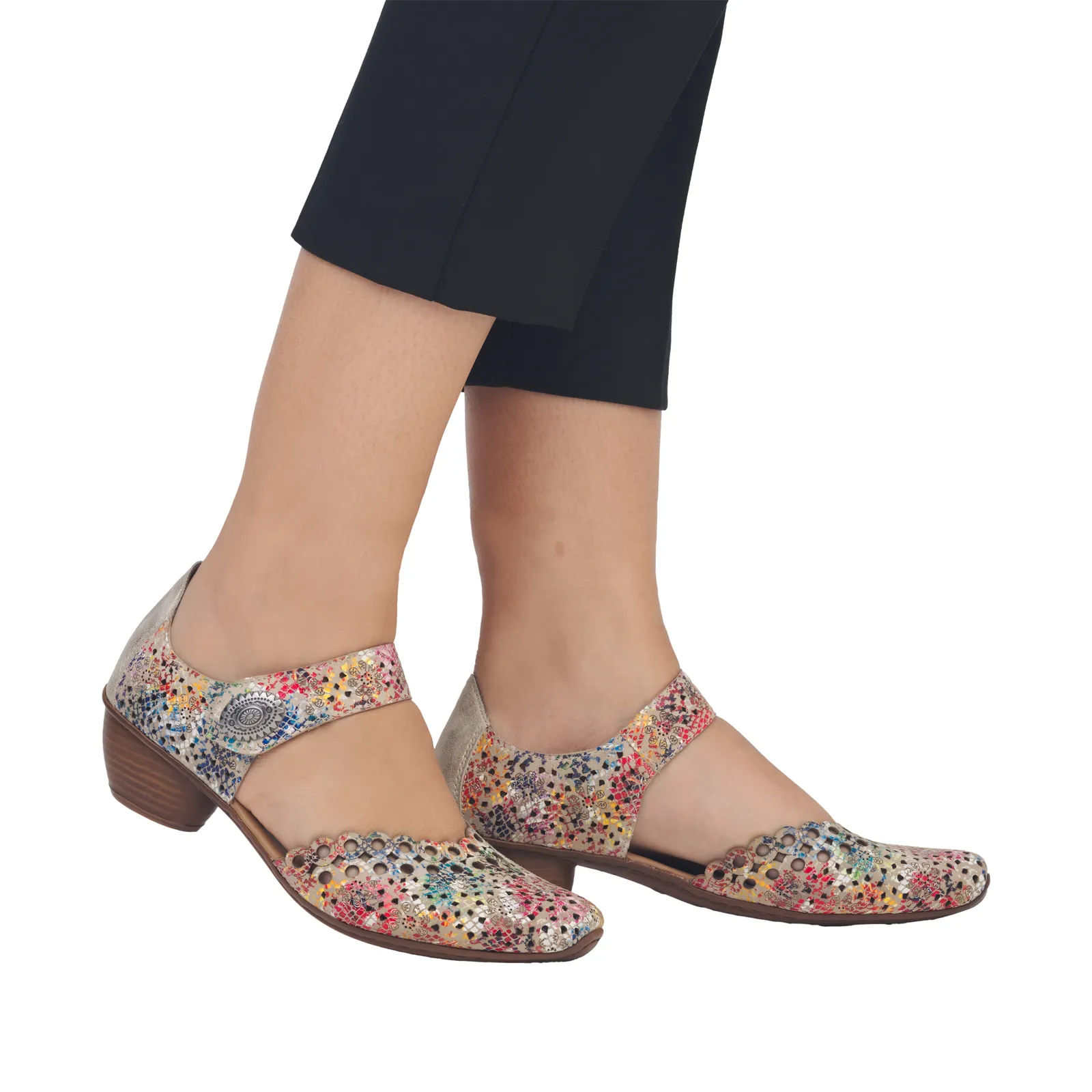 Rieker Mirjam 43753-91 Heeled Sandal (Women) - Beige Multi