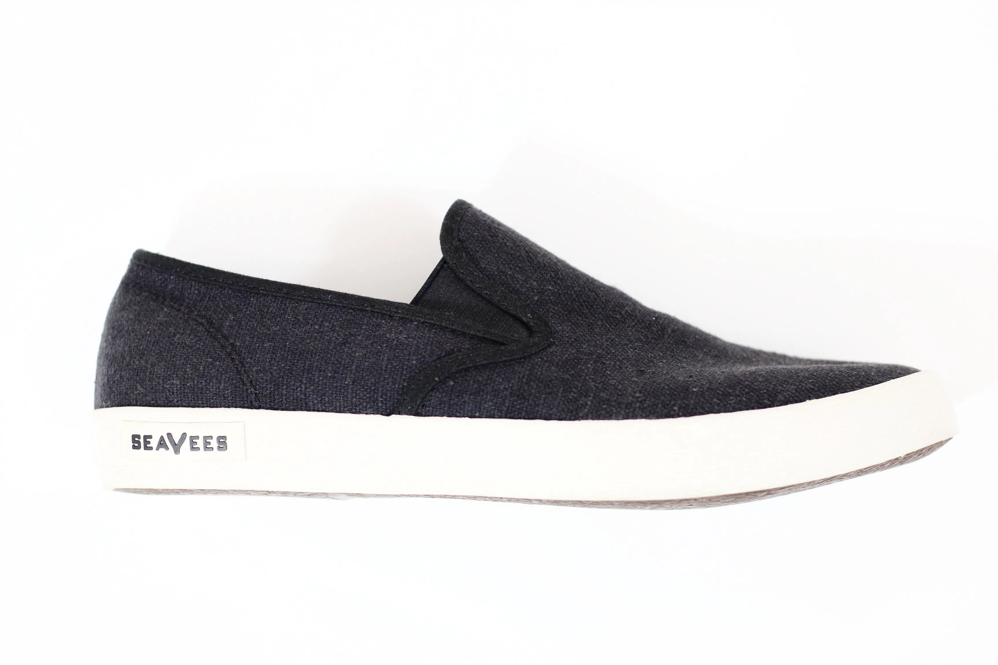 Seavees Men's Baja Slip On - Black Linen