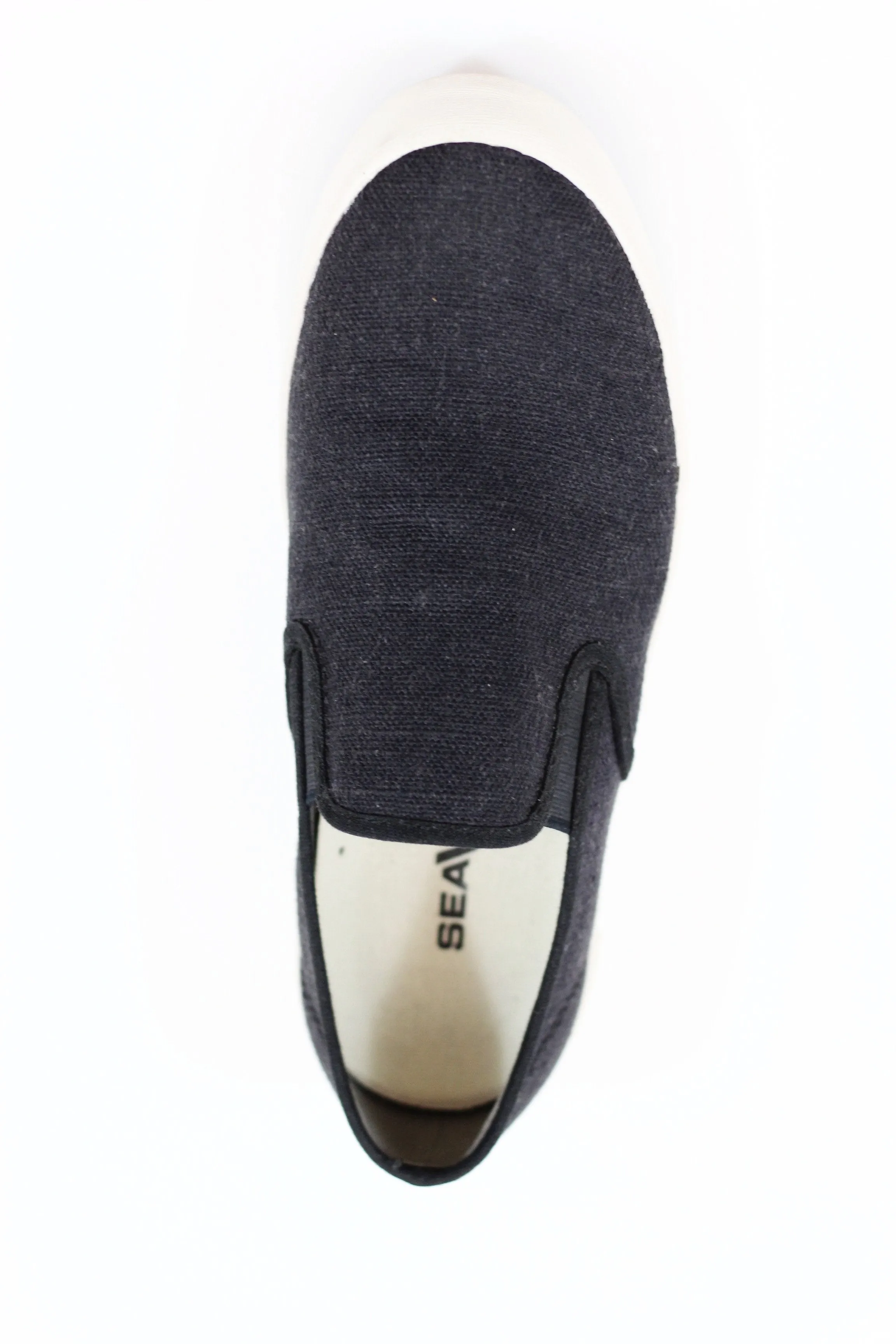 Seavees Men's Baja Slip On - Black Linen