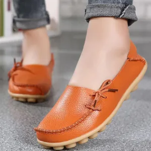 Soft Leisure PU Leather Slip-On Moccasin Flat Shoes