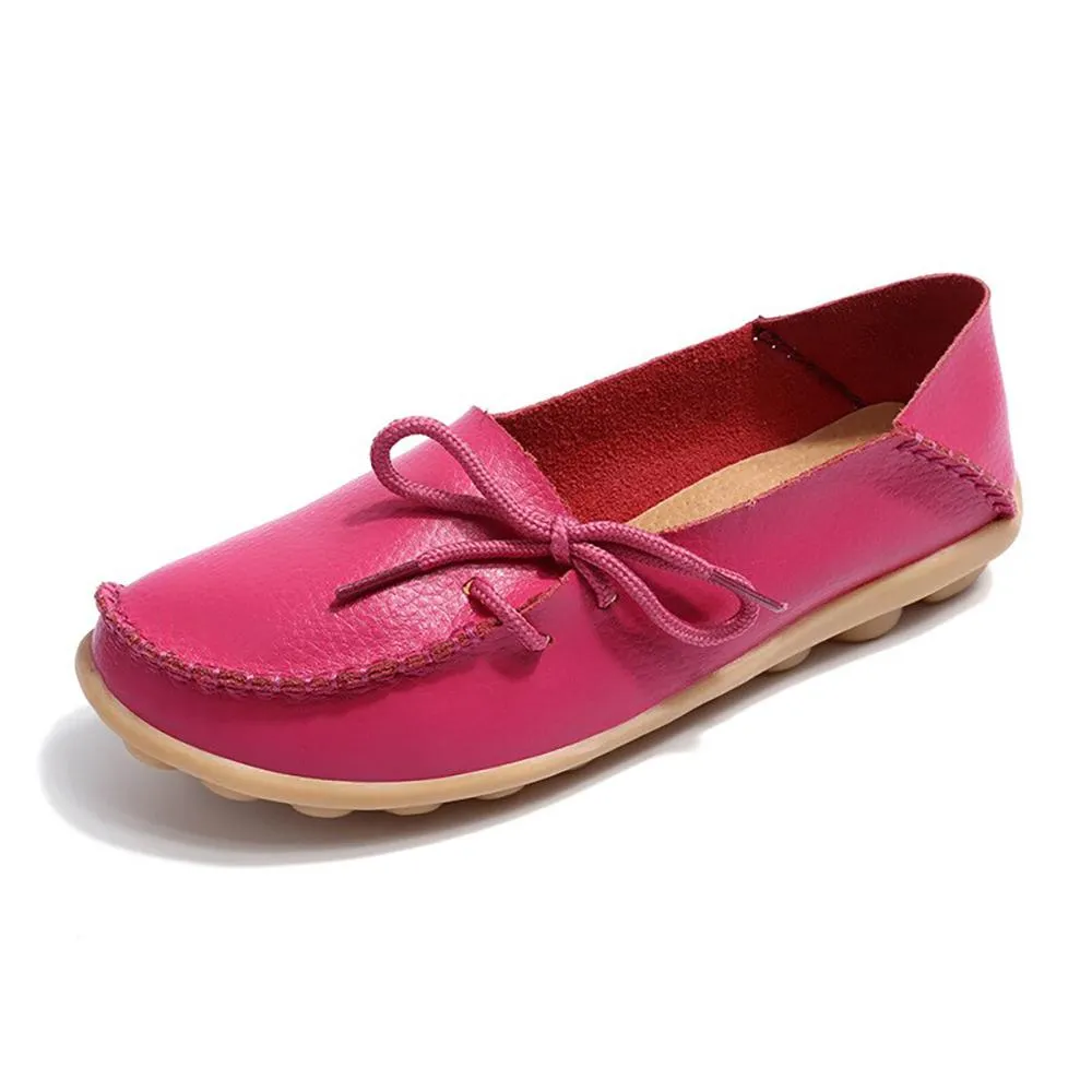 Soft Leisure PU Leather Slip-On Moccasin Flat Shoes