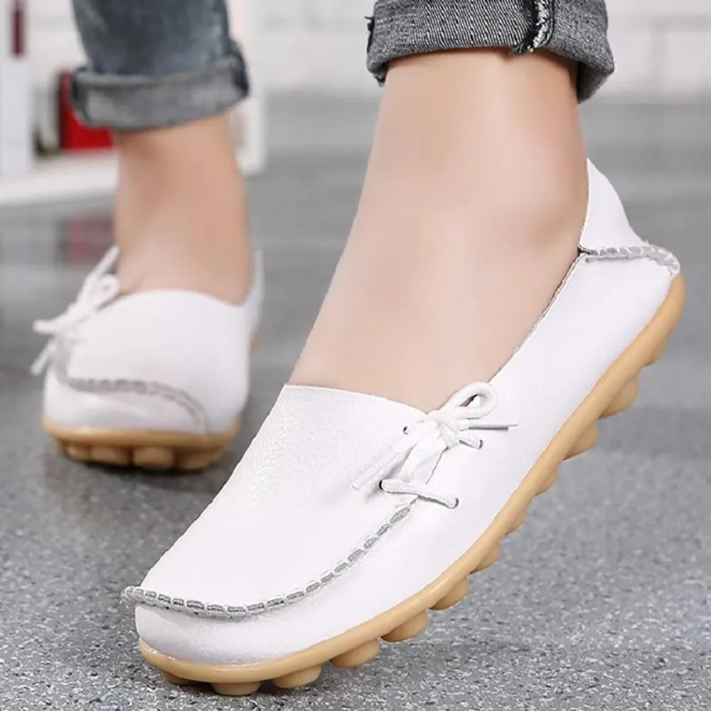 Soft Leisure PU Leather Slip-On Moccasin Flat Shoes