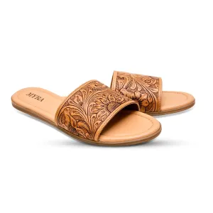 Western Hand-Tooled Sandals